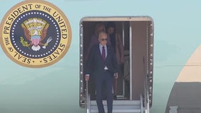 President Biden arrives in Chicago for DNC