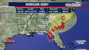 Debby becomes Category 1 hurricane ahead of expected landfall in Florida