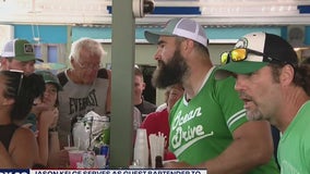 Eagles center Jason Kelce serves as guest bartender to raise money for Eagles Autism Foundation