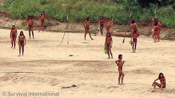 Rare video shows uncontacted Mashco Piro tribe in Amazon rainforest