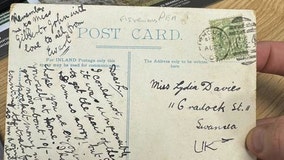 A mysterious postcard is delivered 121 years late