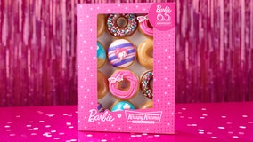 Krispy Kreme marks Barbie's 65th anniversary with pink, sparkly doughnuts