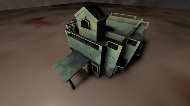 HAUNTED HOUSE royalty-free 3d model - Preview no. 1