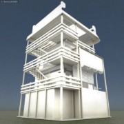 Tower-House Design 3d model