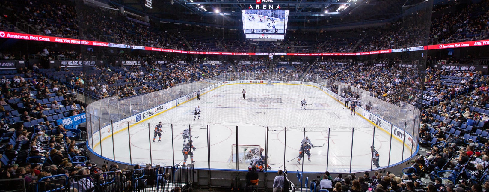 Ontario Reign will be playing Coachella Valley Firebirds at Toyota Arena in Ontario