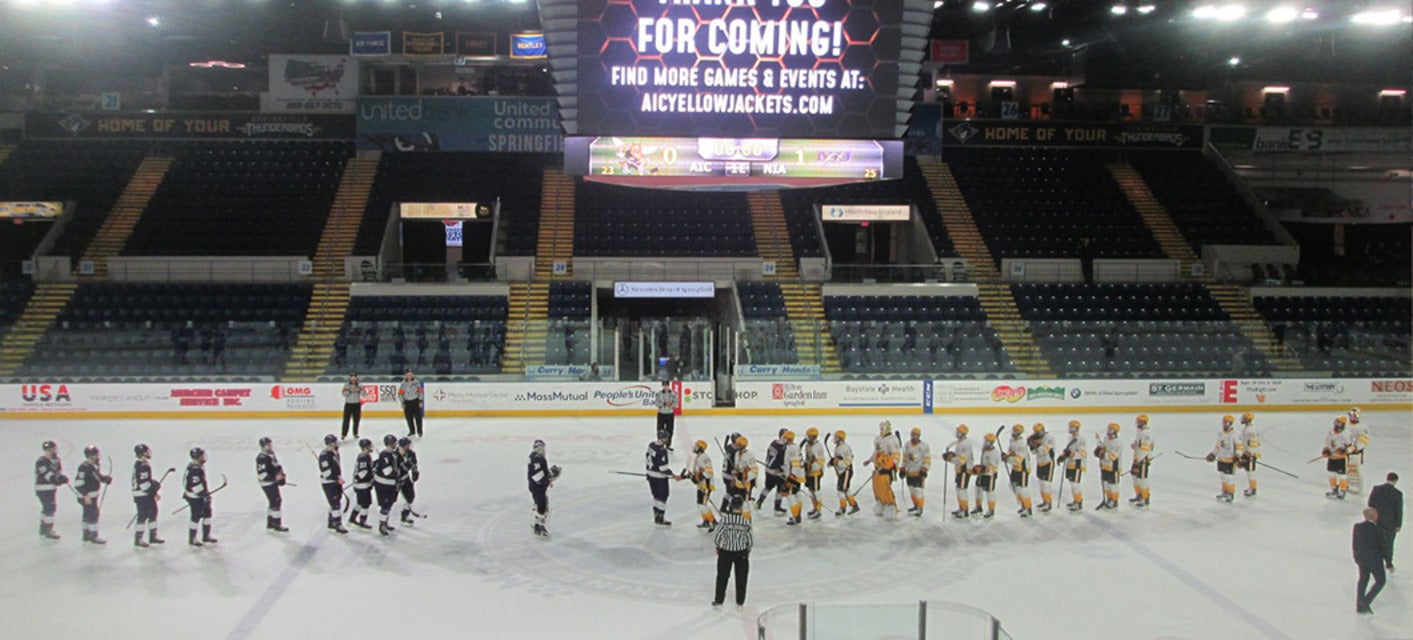 American International College Hockey will be playing Stonehill College Hockey at MassMutual Center in Springfield