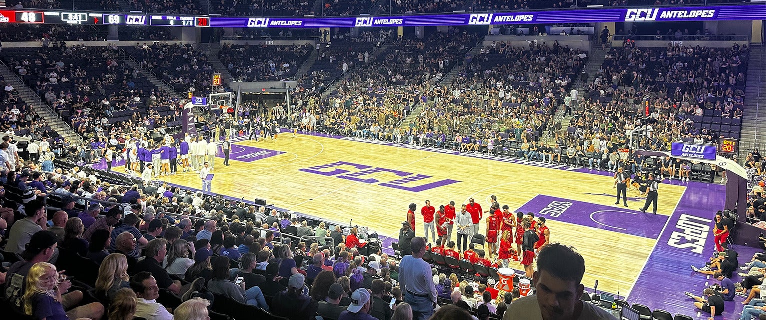 Grand Canyon Basketball will be playing Western Kentucky Basketball at Global Credit Union Arena in Phoenix