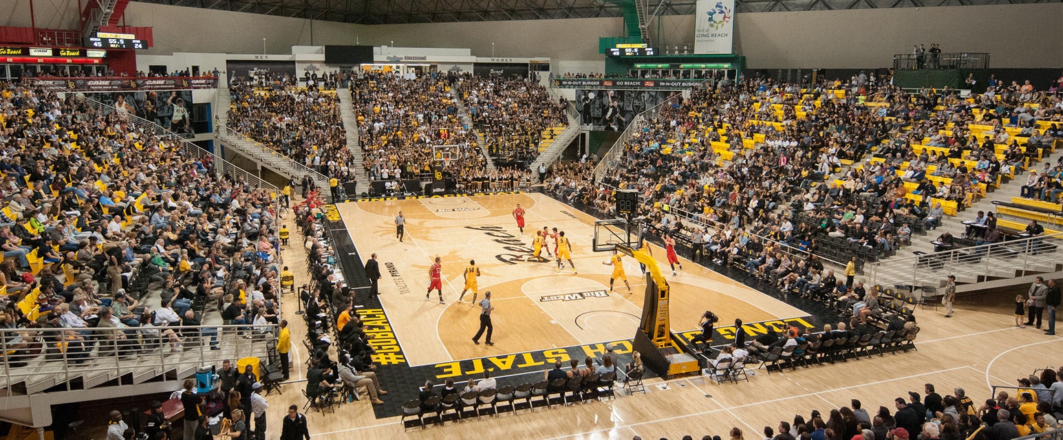 Long Beach State Basketball will be playing Portland Basketball at Walter Pyramid in Long Beach