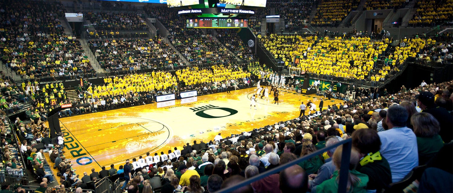 Oregon Basketball will be playing Montana Basketball at Matthew Knight Arena in Eugene