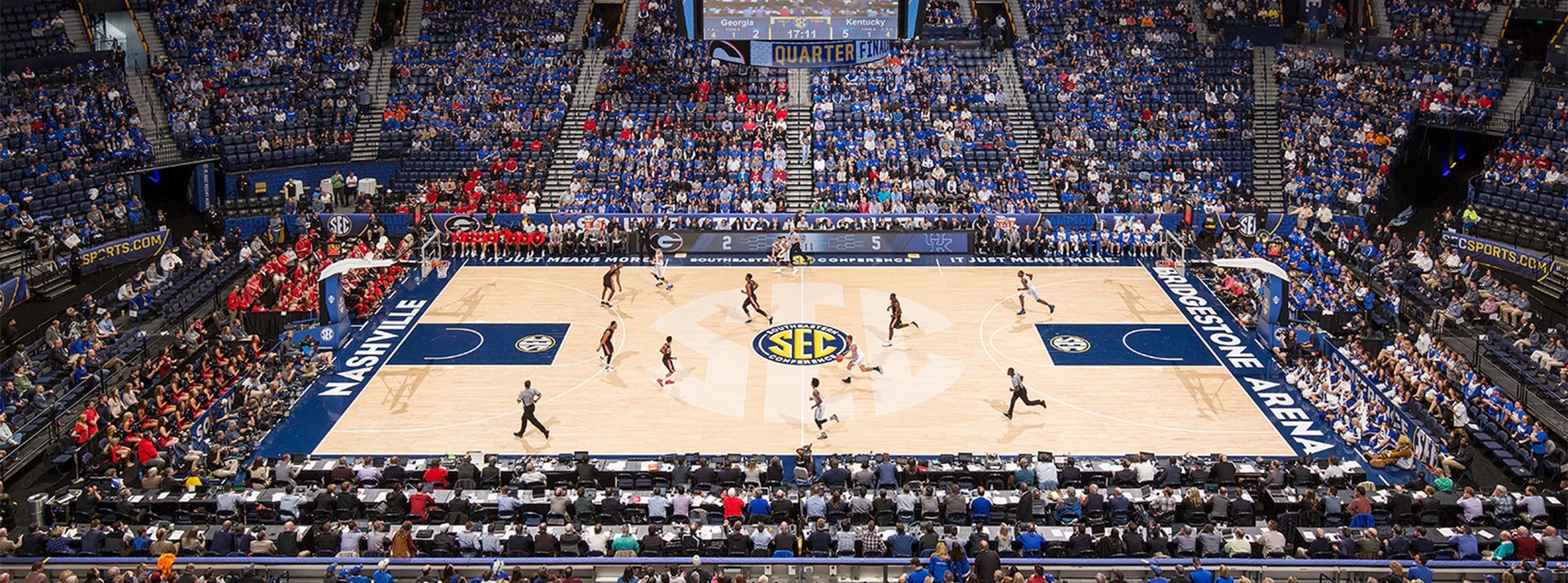 SEC Basketball Tournament will be playing at Bridgestone Arena in Nashville