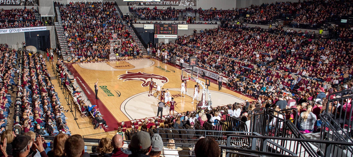 Southern Illinois Basketball will be playing North Dakota State Basketball at Banterra Center in Carbondale