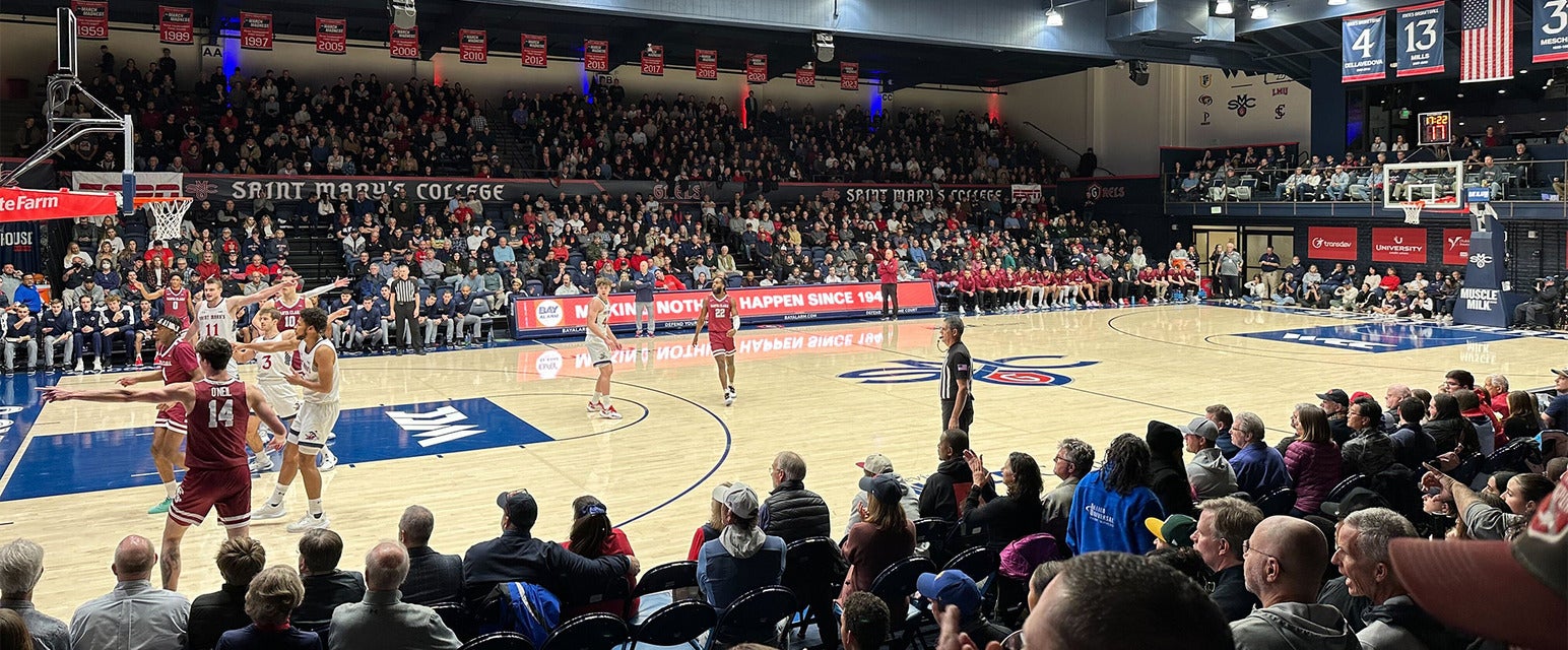 Saint Mary's Basketball will be playing Akron Basketball at McKeon Pavilion in Moraga