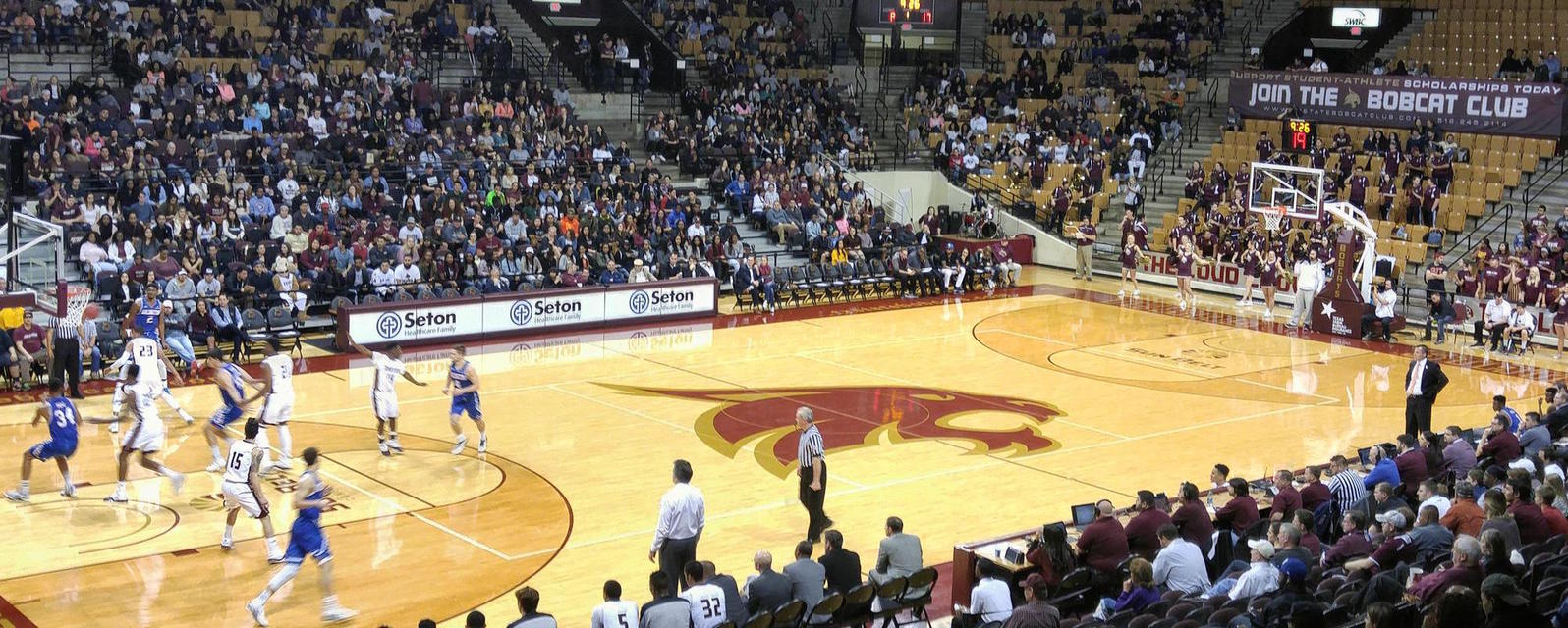 Texas State Basketball will be playing Georgia Southern Basketball at Strahan Arena at the University Events Center in San Marcos