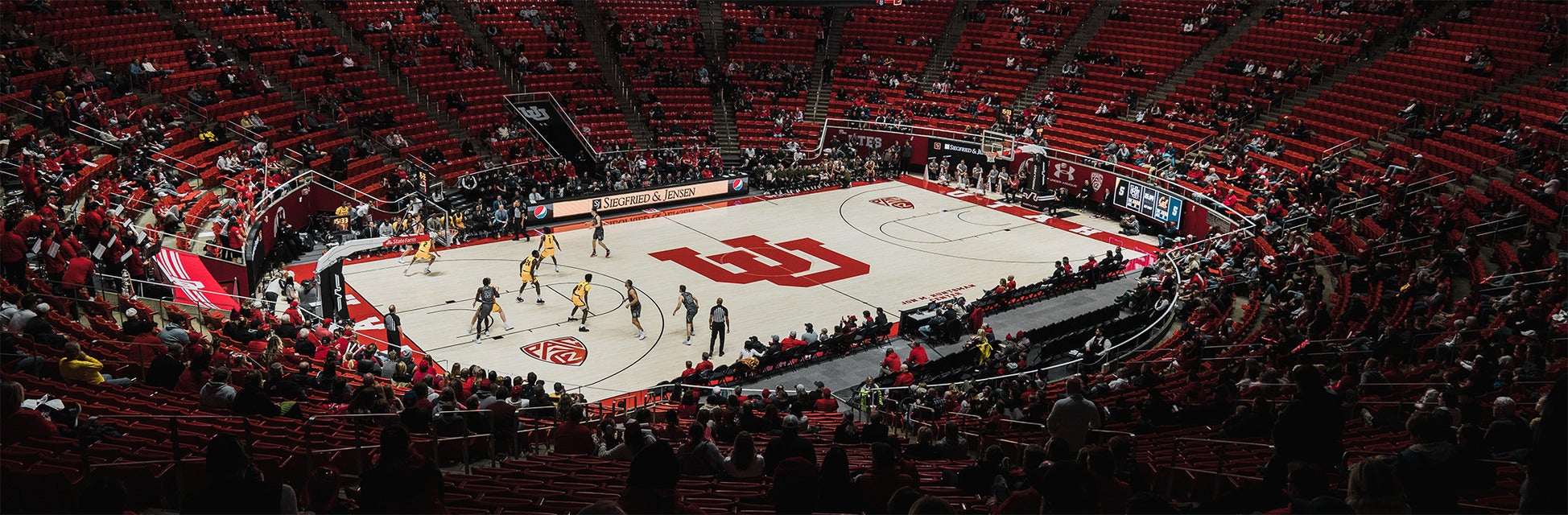 Utah Basketball will be playing Queens Basketball at Huntsman Center in Salt Lake City