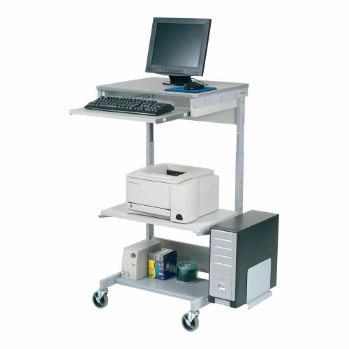 Global Industrial™ Mobile Computer Workstation with Printer Shelf and ...