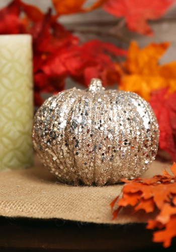 5 Inch Champagne Glitter Pumpkin update