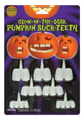 Glow in the Dark Pumpkin Buck Teeth