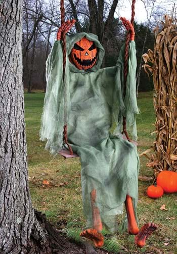 5 Ft Swinging Dead Pumpkin Decoration-1-1