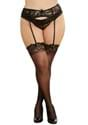 Women's Plus Black Lace Garter Belt UPD