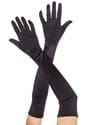 Extra Long Black Satin Gloves