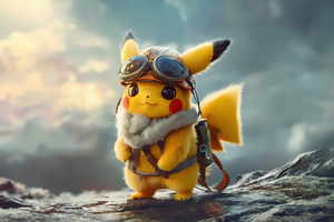 Adventure Ready Pikachu (2560x1024) Resolution Wallpaper