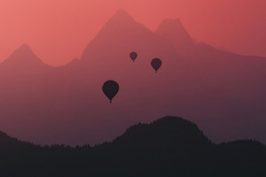 Air Ballon Evening (1400x1050) Resolution Wallpaper