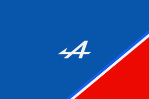 Alpine F1 Logo Minimal (5120x2880) Resolution Wallpaper