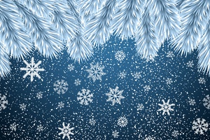 Christmas Snowflakes Background 8k (1360x768) Resolution Wallpaper