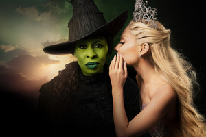 Glinda And Elphaba In Wicked Movie 2024 Wallpaper