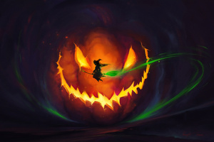 Halloween Witch 4k (1360x768) Resolution Wallpaper