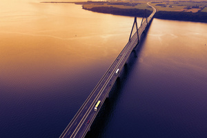 Highway Bridge Evening 5k (1400x1050) Resolution Wallpaper