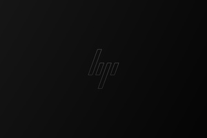 Hp Logo Black 8k (2560x1024) Resolution Wallpaper