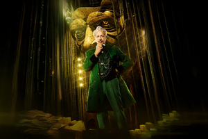 Jeff Goldblum Is The Wizard In Wicked Movie Wallpaper