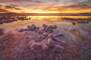 Laguna Salada De Torrevieja Lake In Spain (1366x768) Resolution Wallpaper