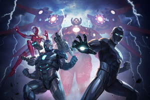 Marvel Future Fight X Iron Man Team Together (1920x1200) Resolution Wallpaper