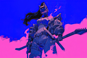 Neon Samurai Rise Of The Tech Warrior (2560x1700) Resolution Wallpaper