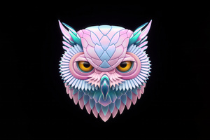 Owl Minimalism 4k (1336x768) Resolution Wallpaper