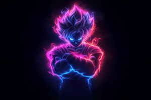 Super Saiyan Goku In Action (2560x1024) Resolution Wallpaper