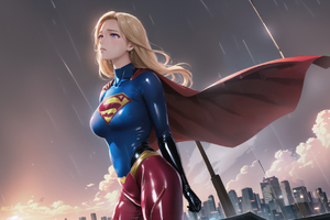 Supergirl Skyward Hero (1366x768) Resolution Wallpaper