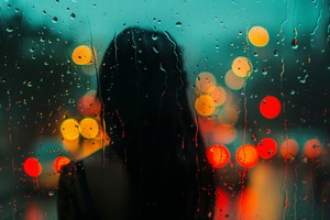 Women Bokeh Rain (1280x720) Resolution Wallpaper