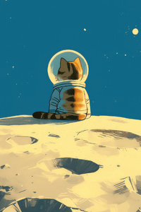 Cat Who Is Astronaut (720x1280) Resolution Wallpaper