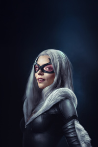 Felicity Jones As Black Cat (540x960) Resolution Wallpaper