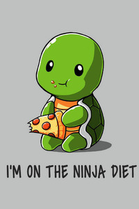 Funny Ninja On Diet (1125x2436) Resolution Wallpaper