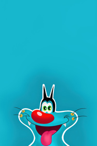 Oggy Smiling Minimalism (720x1280) Resolution Wallpaper