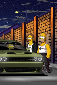 Simpsons Street Racers (720x1280) Resolution Wallpaper