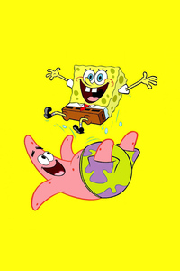 Spongebob And Patrick Minimal 5k (720x1280) Resolution Wallpaper