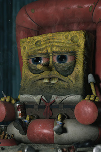 Spongebob Tired (720x1280) Resolution Wallpaper