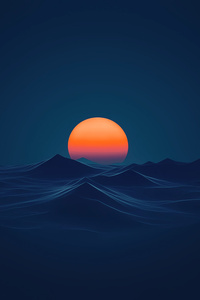 Sunrise Minimal Ai 5k (540x960) Resolution Wallpaper