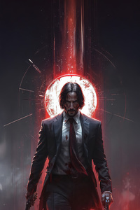 The Baba Yaga John Wick Fury (1080x2280) Resolution Wallpaper