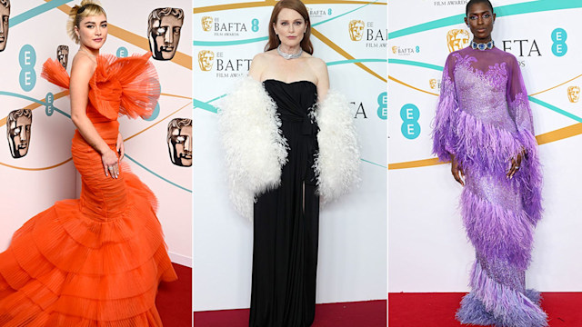 best dressed stars 2023 bafta film awards pugh moore turner smith